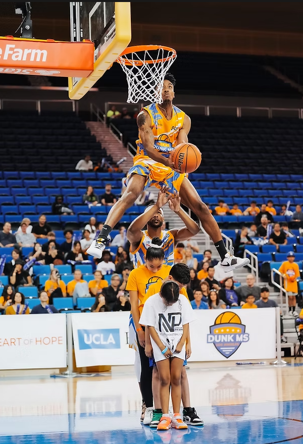 UCLANeurology's tweet photo. Mark your calendars! Dunk MS 2026 is taking over Pauley Pavilion on Saturday August 1st from 1-3:30 pm! 

This family-friendly charity event supports groundbreaking MS research at UCLA Health, led by Dr. Rhonda Voskuhl. 

Get tickets: https://t.co/kiZ3Bc6mHk https://t.co/QBPdgwoKam