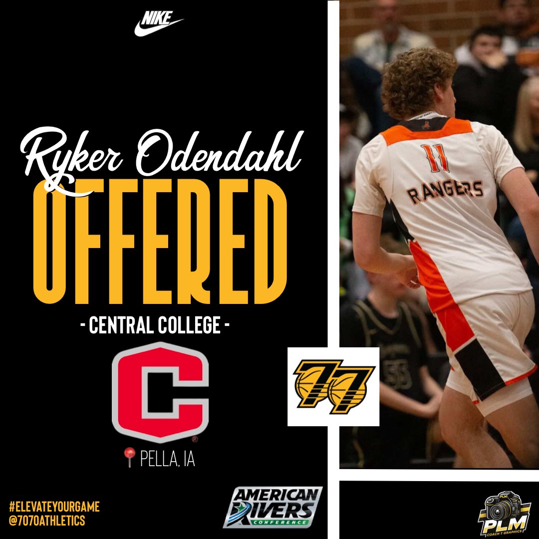 7070Athletics's tweet photo. Special Congratulations to c/o 27 @Ryker_Odendahl on his offer from @CentralDutchMBB!!
#ElevateYourGame | #WeComin | #The7070Difference https://t.co/OxISQrryl0
