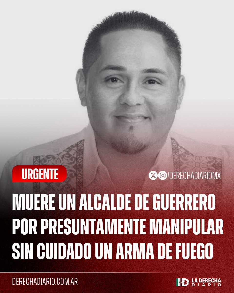 DerechaDiarioMX's tweet photo. 🚨🇲🇽 | #URGENTE EXTRAÑO: El alcalde emecista de Huamuxtitlán, Daniel Méndez, murió tras presuntamente manipular un arma de fuego sin cuidado, según informó la Fiscalía de Guerrero. Al edil se le aplicaron los primeros auxilios pero falleció antes de llegar al hospital. https://t.co/j0GNhcK5ms