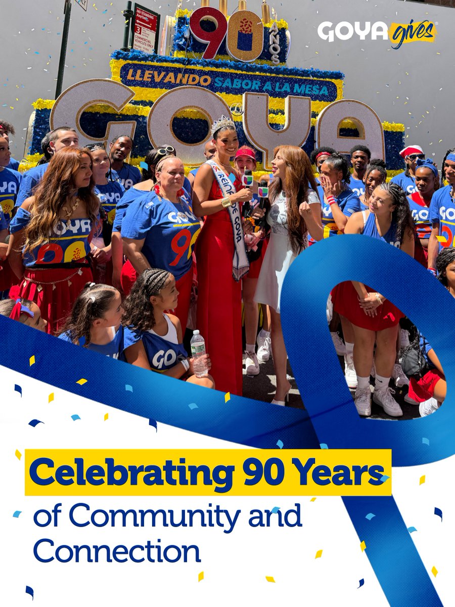 GoyaFoods's tweet photo. For 90 years, our story has been shaped by the people and communities who have welcomed Goya into their homes, traditions, and celebrations.

This year, we celebrate this milestone with gratitude for every shared moment, every meaningful connection, and every opportunity to give back.

Thank you for being part of our journey and for making these 90 years possible.

#GoyaGives #Goya90 #90YearsTogether #Community #GivingBack