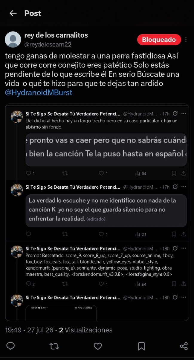 HydranoidMBurst's tweet photo. Perro que ladra no muerde juntensen los que quieran no les tengo miedo.

Mi cuenta ya ha muerto y resucitado varias veces. https://t.co/niqbRXJPWp