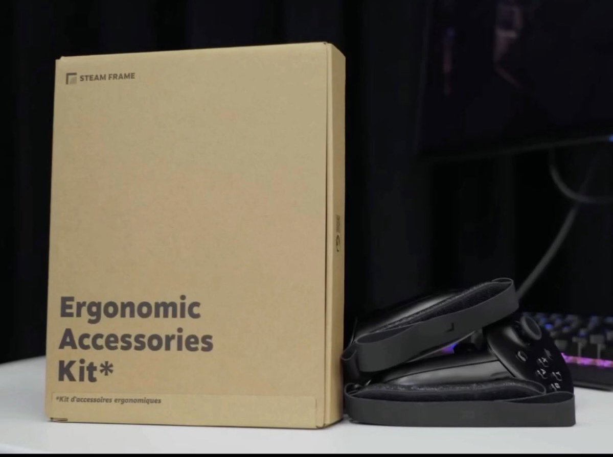 SteamFrameOut's tweet photo. GUYS PLEASE STOP THE GOOPY KIT IS ME DOING A BIT 😭😭😭 ITS JUST AN EDITED VERSION OF THE ERGONOMIC ACCESORIES KIT WE’VE KNOWN ABOUT FOR MONTHS 😭😭😭😭😭 https://t.co/ap95Cwgi9e