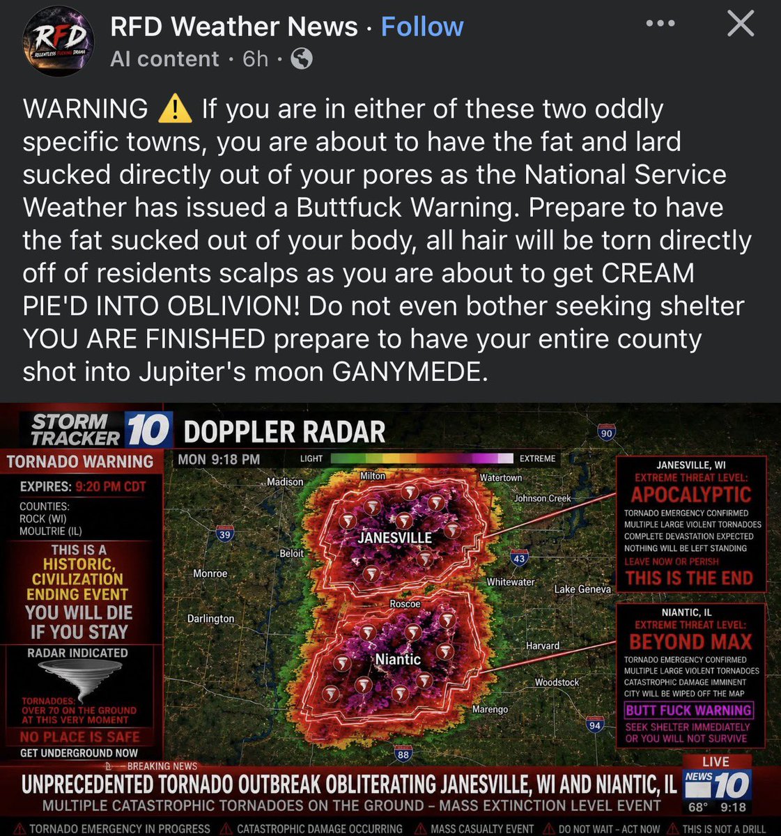 LaneFatherreeWX's tweet photo. Don’t be this guy. For the love of mother nature. https://t.co/jNzt4dH6MY
