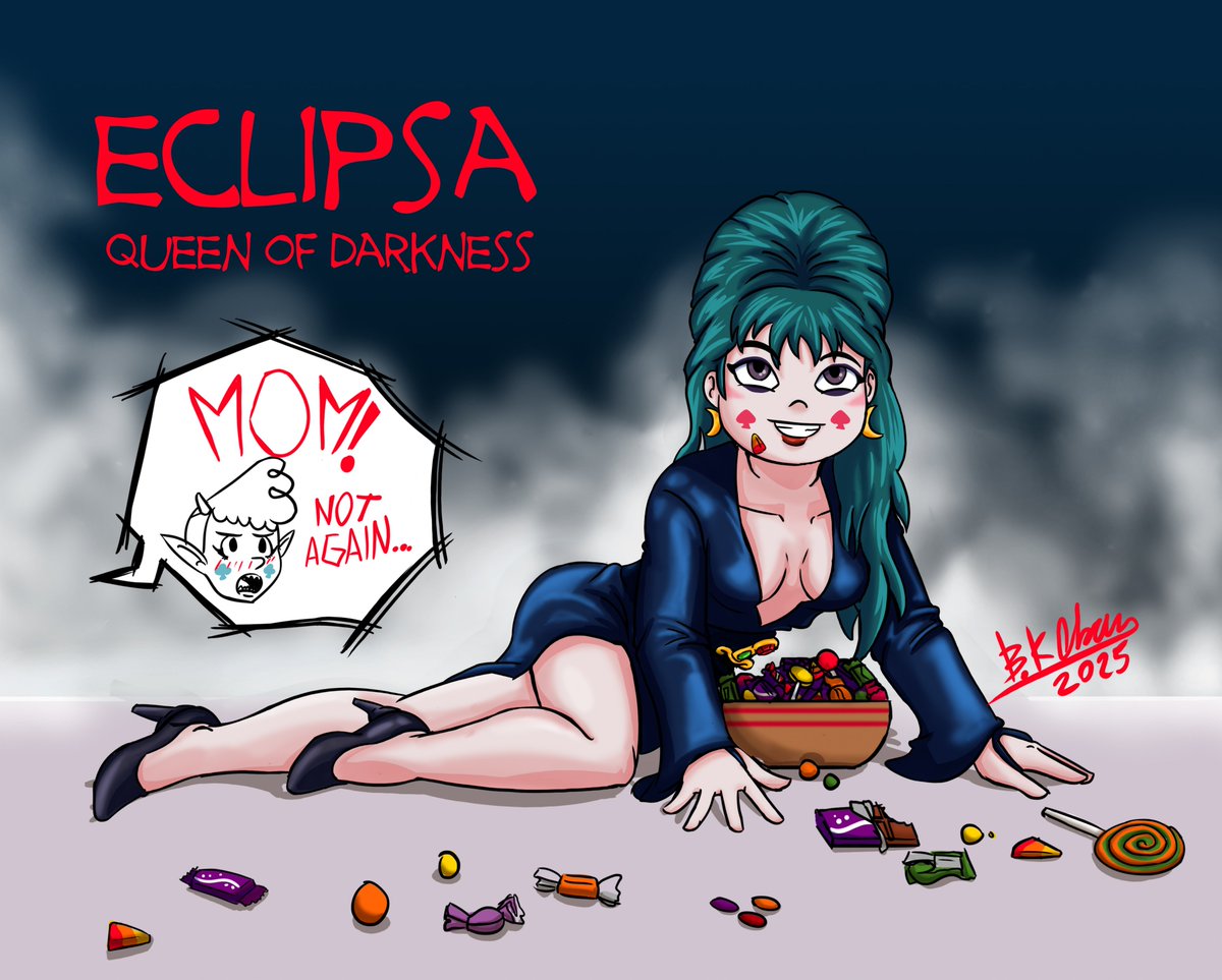 BKChaNSFW's tweet photo. un redibujo de un viejo fanart, con sus versiones alternativas que hice

#svtfoe #eclipsa #halloween #fanart https://t.co/W5WZRIZfKQ