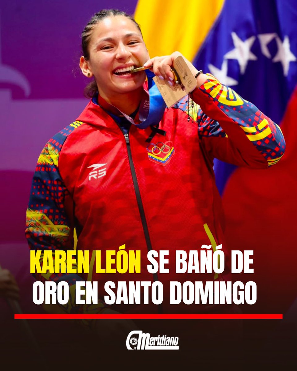 Meridianoonline's tweet photo. ABANDERADA DORADA 🤩🥇

🇻🇪 La judoka se proclamó campeona Centroamericana y del Caribe en los +78kg, al derrotar por ippon a la colombiana Brigit Carabalí

De esta manera, Venezuela ya suma siete medallas doradas en la justa que se desarrolla en Santo Domingo, República Dominicana 🙌🏻

📸 mindeporte