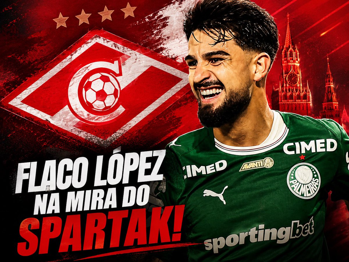 Transfdabola1's tweet photo. 🚨 SPARTAK MOSCOU SINALIZA POR FLACO LÓPEZ!

Clube russo demonstrou interesse e acenou com uma proposta de € 24 milhões (R$ 139 milhões) pelo atacante do Palmeiras.

Oferta ainda não foi oficializada, e o Verdão avalia o argentino entre € 35 e € 40 milhões.

🗞️ @ESPNBrasil https://t.co/qtLfxH2H78