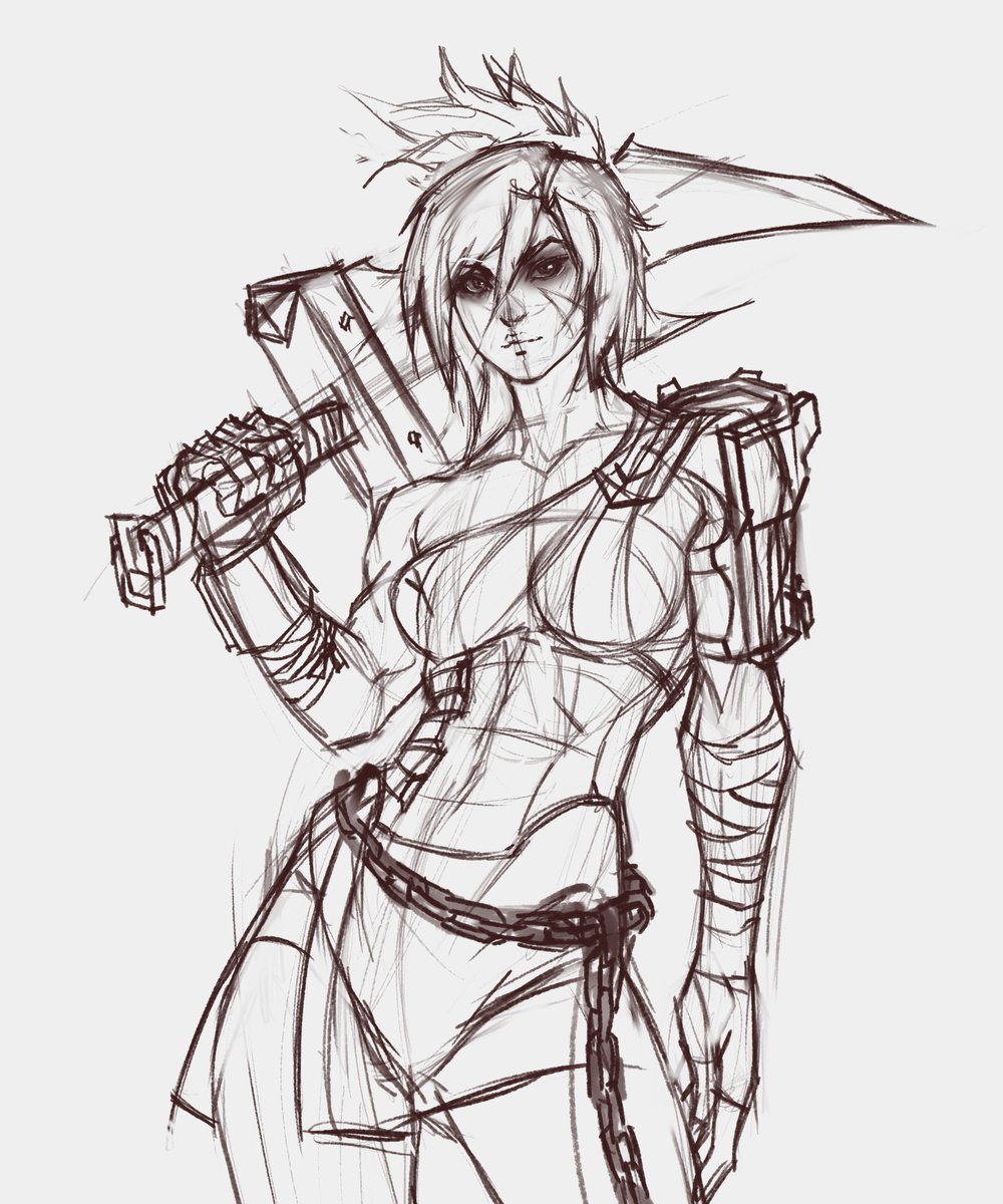 giorba20's tweet photo. Small Riven sketch https://t.co/g1WAdzW5VB