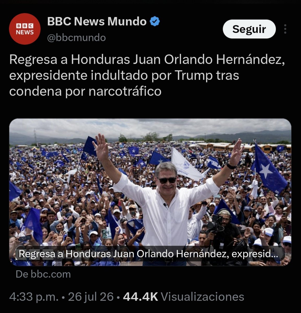 J4feT_25's tweet photo. El narco presidente que liberó Trump, Juan Orlando Hernández, ya pudo regresar a su país.

¿Así combate EE.UU al crimen en la región a los que llaman "t3rr0ristas"? https://t.co/sWWQAyKxfp