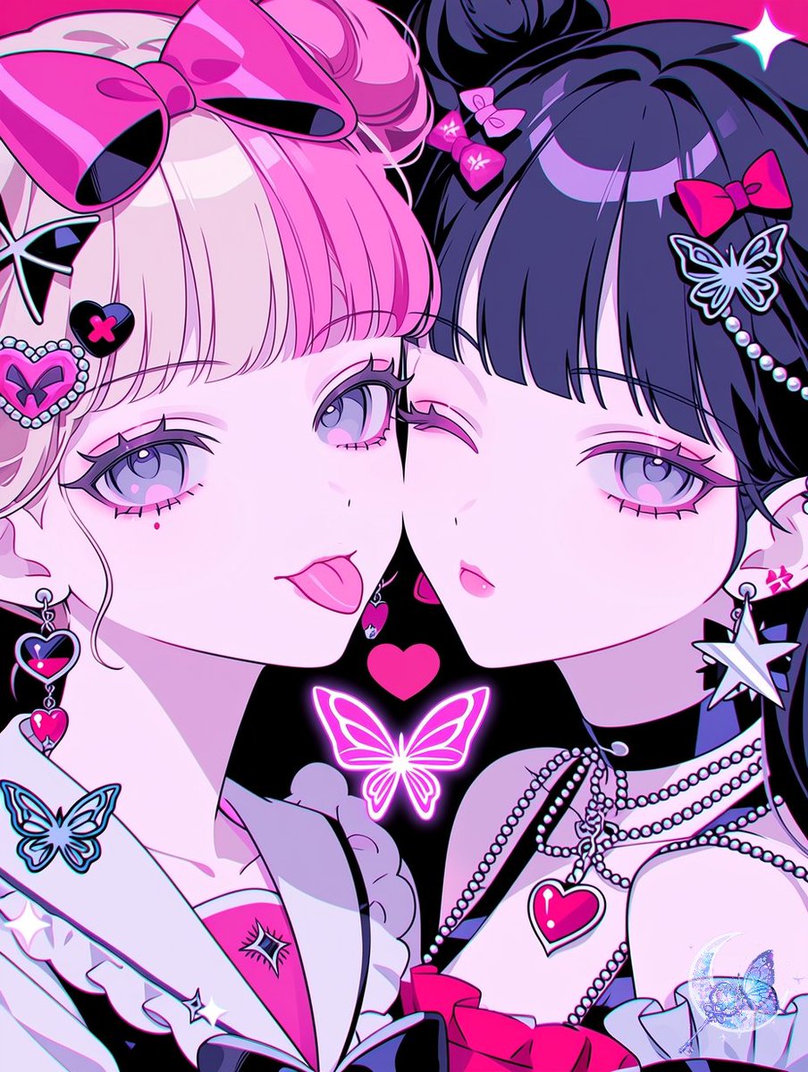 ea_bbs_aiart's tweet photo. 『Candy Wink』
『Sugar Noir』
『Neon Kiss』
『Bubble Hearts』
#フリーイラスト
#フリーアイコン
#AIイラスト
#BlueButterflySyndrome
#BBS
#夜の共犯者

フォローと♡とRP(RT)にて使用可能です🙆🏻‍♀️

※自作発言❌・二次配布❌・ロゴの削除❌・AI読取❌ https://t.co/etKW7L3Qrr