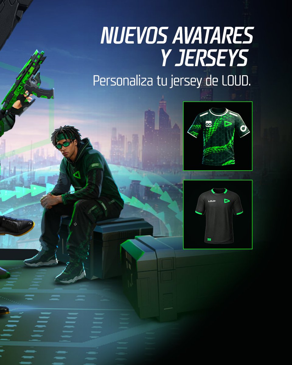 PrimeRushLatam's tweet photo. @LOUDgg - Lobby exclusivo con toda la info y misiones del evento.
- Todos las Jerseys de LOUD.
- Misión loguéate y gana: ¡entra al juego 7 días seguidos y llévate recompensas exclusivas! https://t.co/6BsScbmMHj