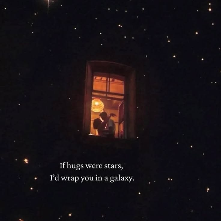 Nightbloomc's tweet photo. If hugs were stars, I'd wrap you in a galaxy. https://t.co/a42CeljRDJ