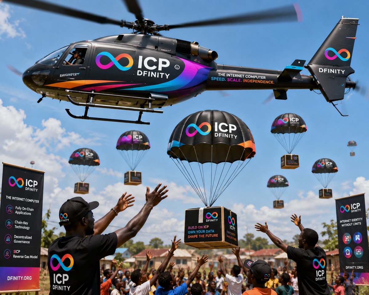 GhanaPassion's tweet photo. When opportunity falls from the sky, be ready to catch it. 🚁🪂

$ICP isn't just building the future—it's delivering it. The Internet Computer is bringing decentralized innovation, AI, and limitless on-chain possibilities to everyone.

#ICP #DFINITY #InternetComputer #Web3 #AI https://t.co/EOnXQ9i6wH