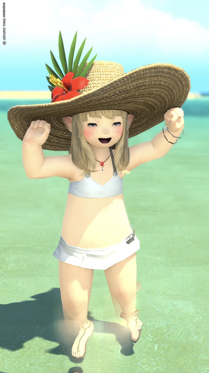 KarincRidill's tweet photo. おはようですー
今年の水着スタイルはこれに決定！
染色なしでお手軽です😆
#FF14 #おはララ #ララフェル https://t.co/SG4kn2eccF