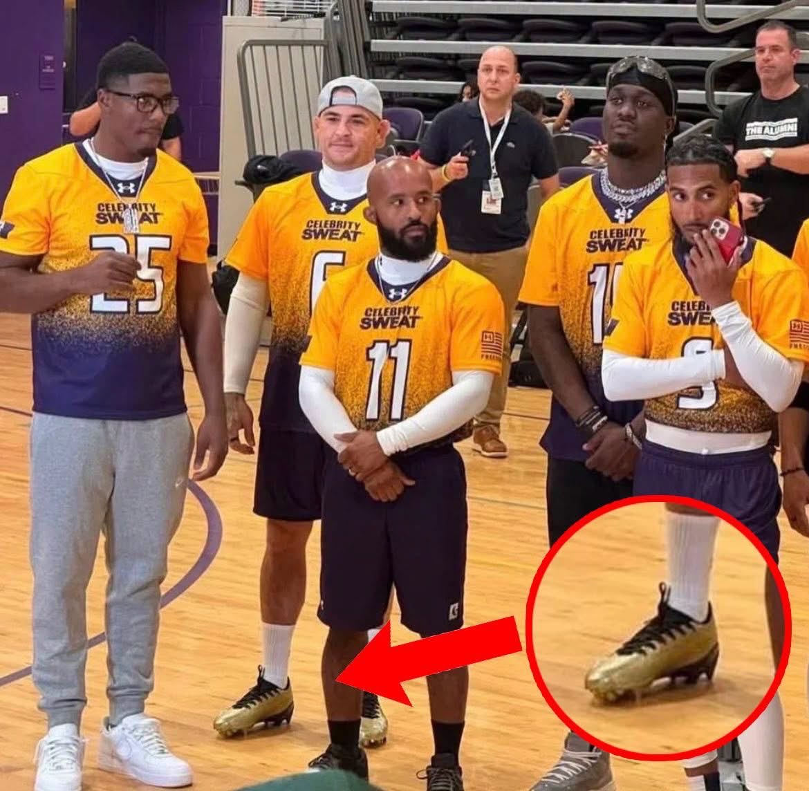 SmeshTalk's tweet photo. Remember when Dustin Poirier was on the basketball court with football boots? 😭 #IGBBMN https://t.co/D1jBpg5ag8
