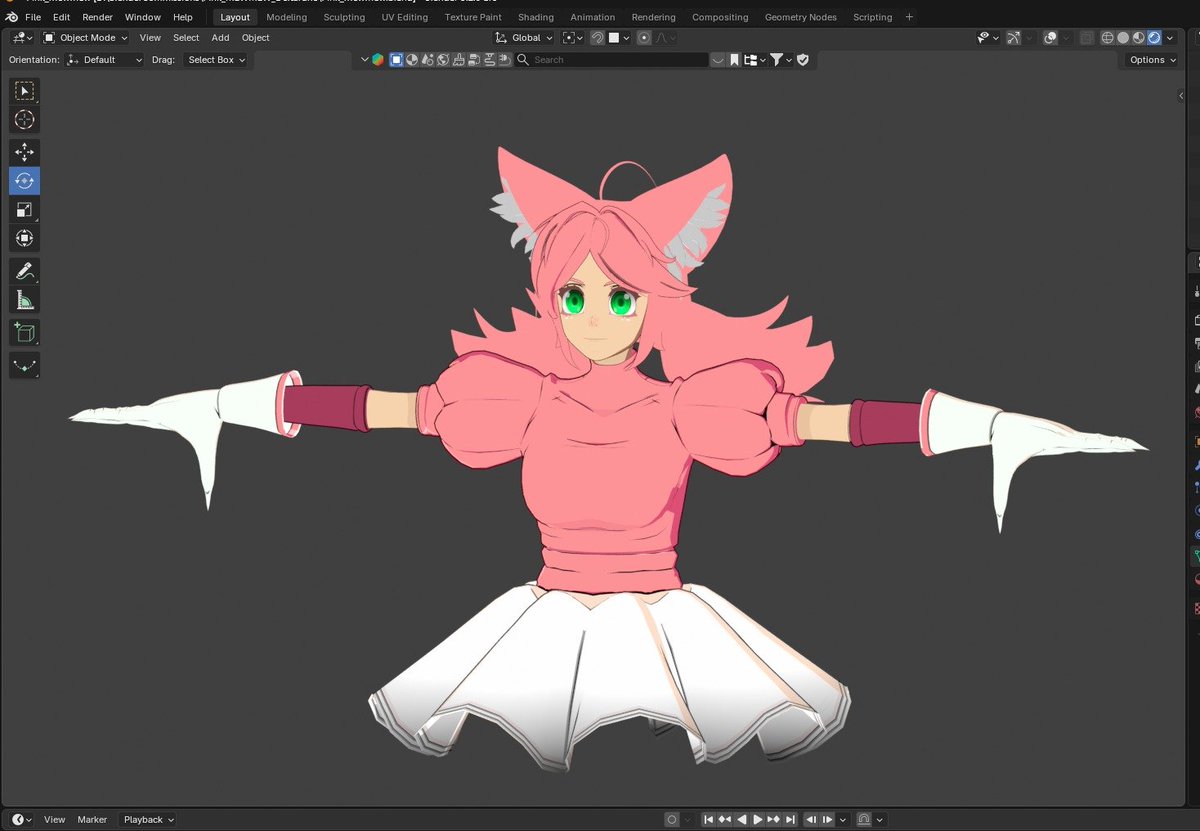 Serigio_er's tweet photo. The Pink Dress 

#deltarune #3D https://t.co/cRX8JE3YkR