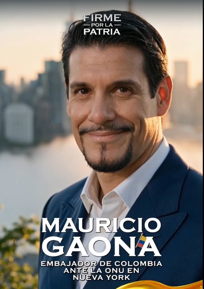 NoticiasRCN's tweet photo. El presidente electo, Abelardo de la Espriella, designó a Mauricio Gaona como embajador de Colombia ante las Naciones Unidas. https://t.co/T3SwMzL40Y
