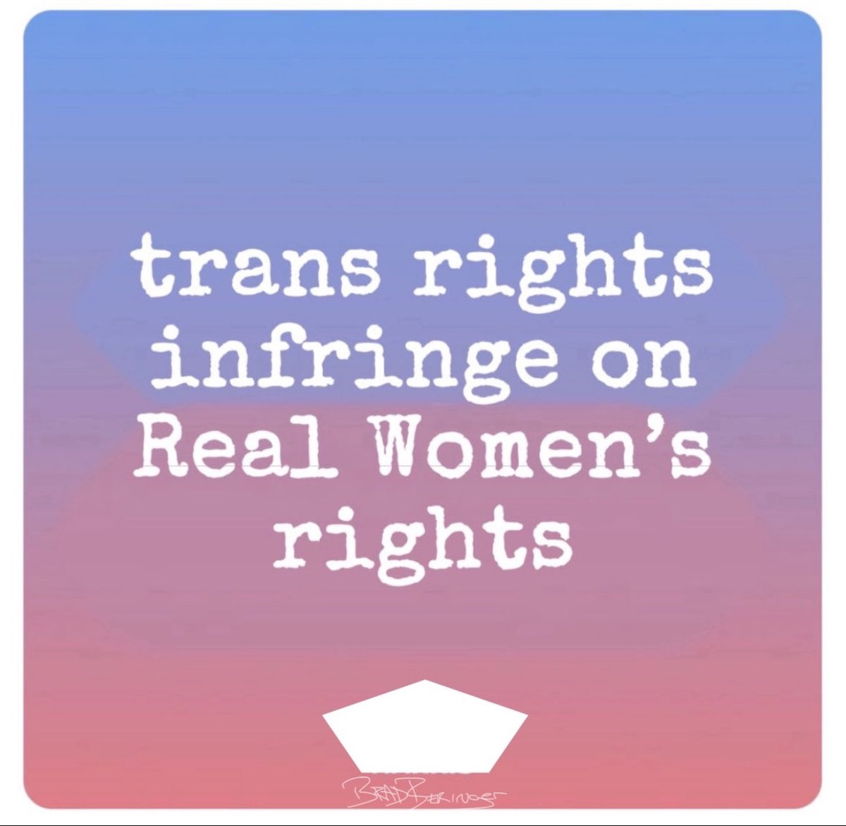 BradBeringer's tweet photo. @atensnut The trans movement didn’t catch on for a reason. 

It’s sick and no one wants a man to make a mockery of women. It’s not cool. It’s gross. https://t.co/ngpIRCla0f