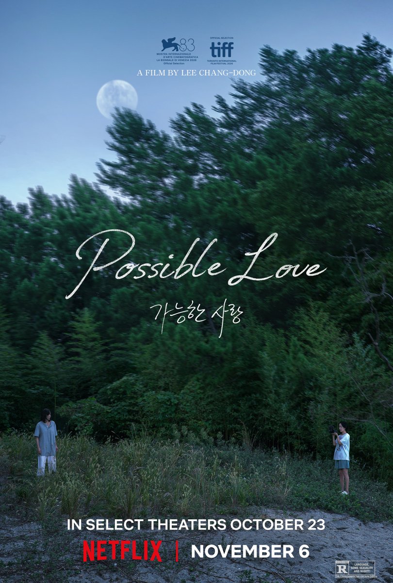 TheFilmStage's tweet photo. Lee Chang-dong's #PossibleLove will hit theaters on October 23 and arrive on Netflix on November 6. https://t.co/VuyOLFbBdZ