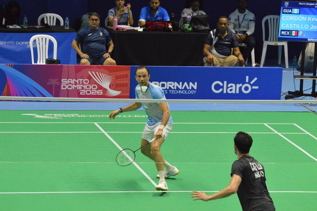 ACDGuate's tweet photo. ¡Va por el oro! 🥇🇬🇹🙌🏻

Kevin Cordón avanza a la final individual masculino de Bádminton. Venció 2-1 al mexicano Job Castillo.

#SantoDomingo2026 

📸 Bernie Morales / Delegado ACD https://t.co/7M8cBaWWBW