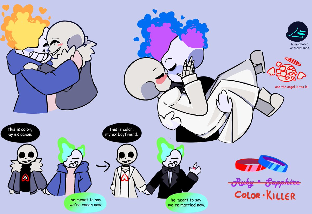 aguinhac_'s tweet photo. fun fact, gay marriage 
+ the kids reaction
#killersans #colorsans #colorkiller #utmv #sansau https://t.co/O9jHw2Ih7j