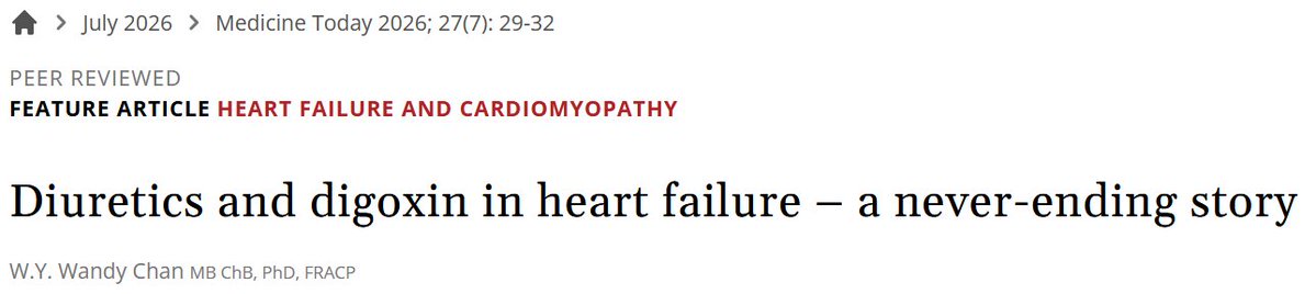 tpchlibrary's tweet photo. Congratulations to #TPCH's W. Chan for their publication "Diuretics and digoxin in heart failure A never-ending story"
https://t.co/Rx2jh98yFH https://t.co/j7Lgz28sm2