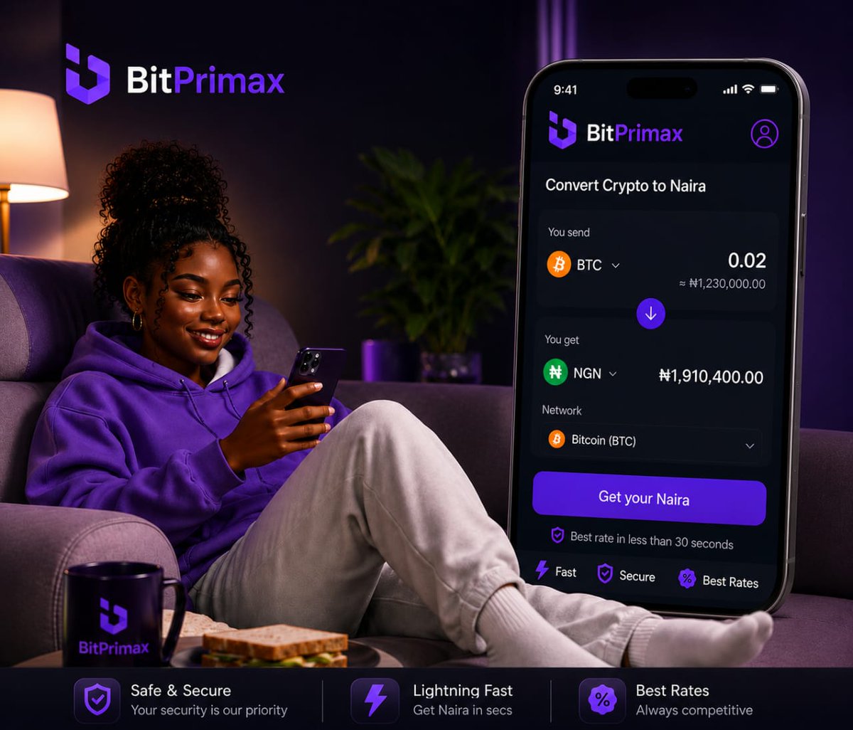 BitPrimax | Crypto to Naira tweet media