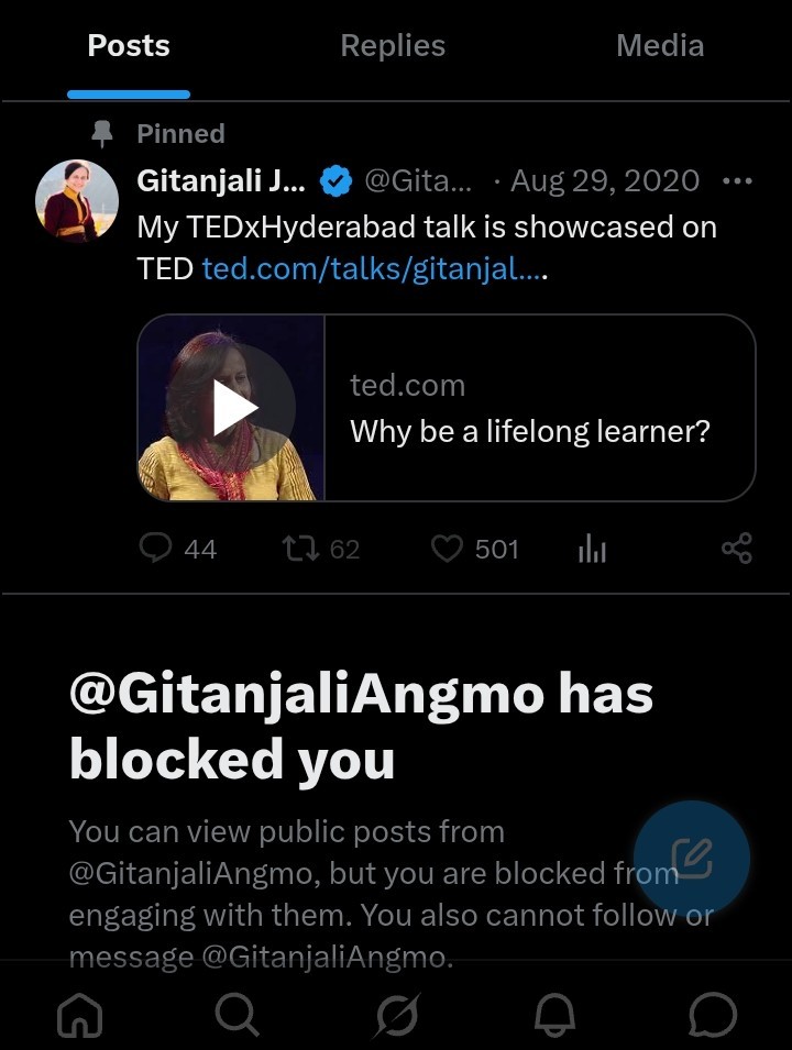 arungeothomas's tweet photo. @free_thinker Next sermon from 
@GitanjaliAngmo
: "It needs a change in the very grammar of politics, where disagreement is met with dialogue, not demonisation;"

And here comes her action very supportive of dialogue and discussion🤣. Proving a point like any other sanghi. https://t.co/xu7PrjcfDj