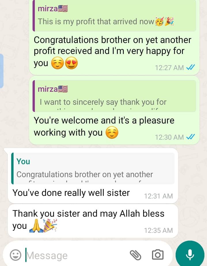 PJeriq17194's tweet photo. Congratulations 🍾🍾🎊🎊🎉🎉from my investor who received his profits successfully thanks for your wonderful feedback I’m proud of you 👍 😍❤️❤️😍 https://t.co/rRDJhGk8lO