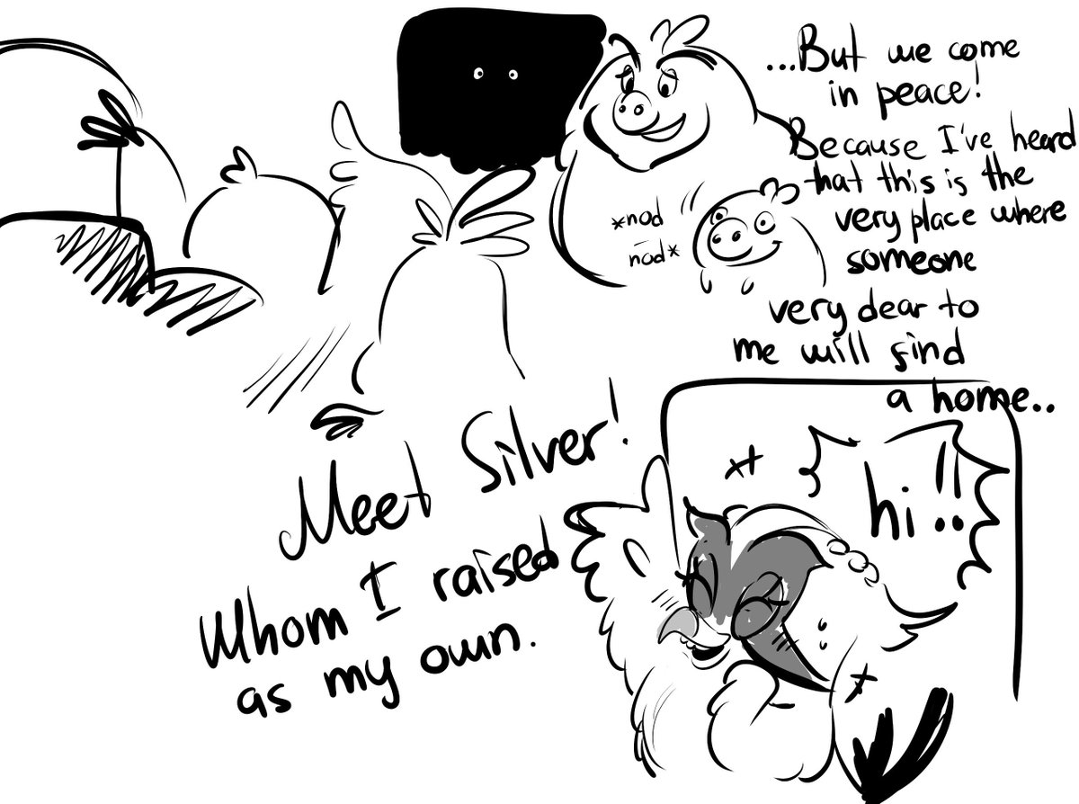 chikipoochaa's tweet photo. I couldn't sleep so
weird "what if..." sketch where Silver appears in the first film with the pigs https://t.co/U2jEuyr24o