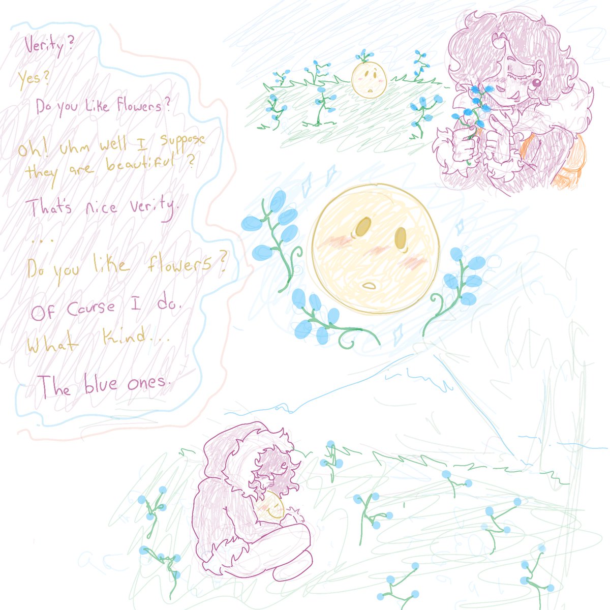 RoseabellaG's tweet photo. I love the silly yellow ball >w<

I also made him a little flower garden:3 I think he likes it
#digitalart #minecraft #verity https://t.co/TIelJEaJrF
