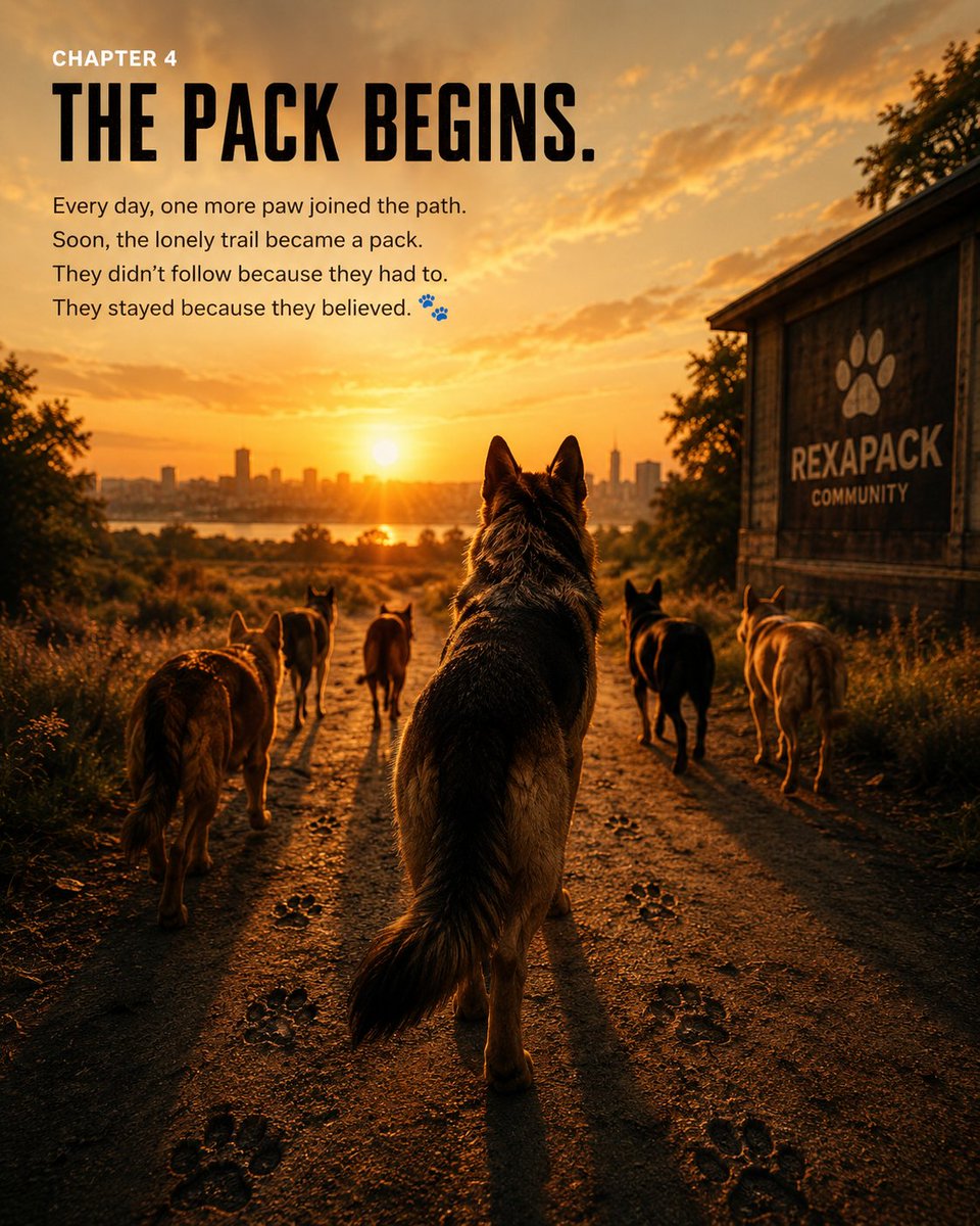 RexaOnSol's tweet photo. Every day, one more paw joined the path.
Soon, the lonely trail became a pack.
They didn't follow because they had to.
They stayed because they believed. πΎπΎ
Chapter 4: The Pack Begins.
#RexaPack #Solana #Memecoin #Crypto #Web3 https://t.co/W1tC1Aeaew