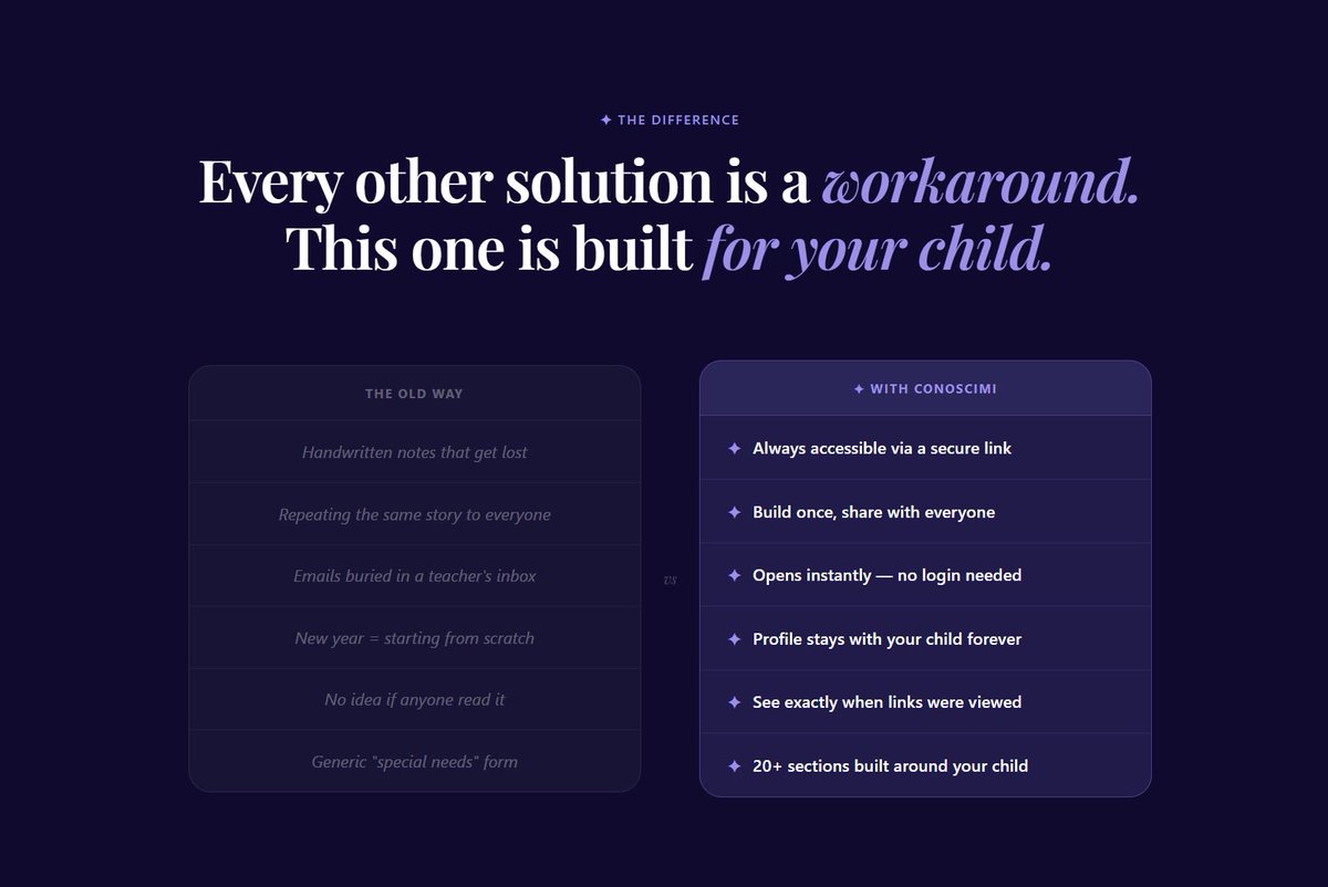 conoscimiapp's tweet photo. How Conoscimi is different. https://t.co/NvAH8fAjGB