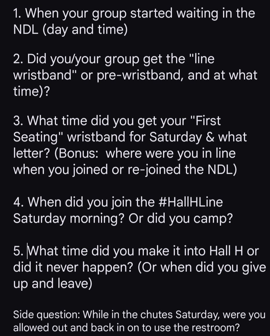 HallHLineSDCC's tweet photo. In the spirit of show-and-tell, so everyone here has an idea of the #SDCC Saturday #HallH #WristbandGate, please share with the group: https://t.co/rKPevnsifU