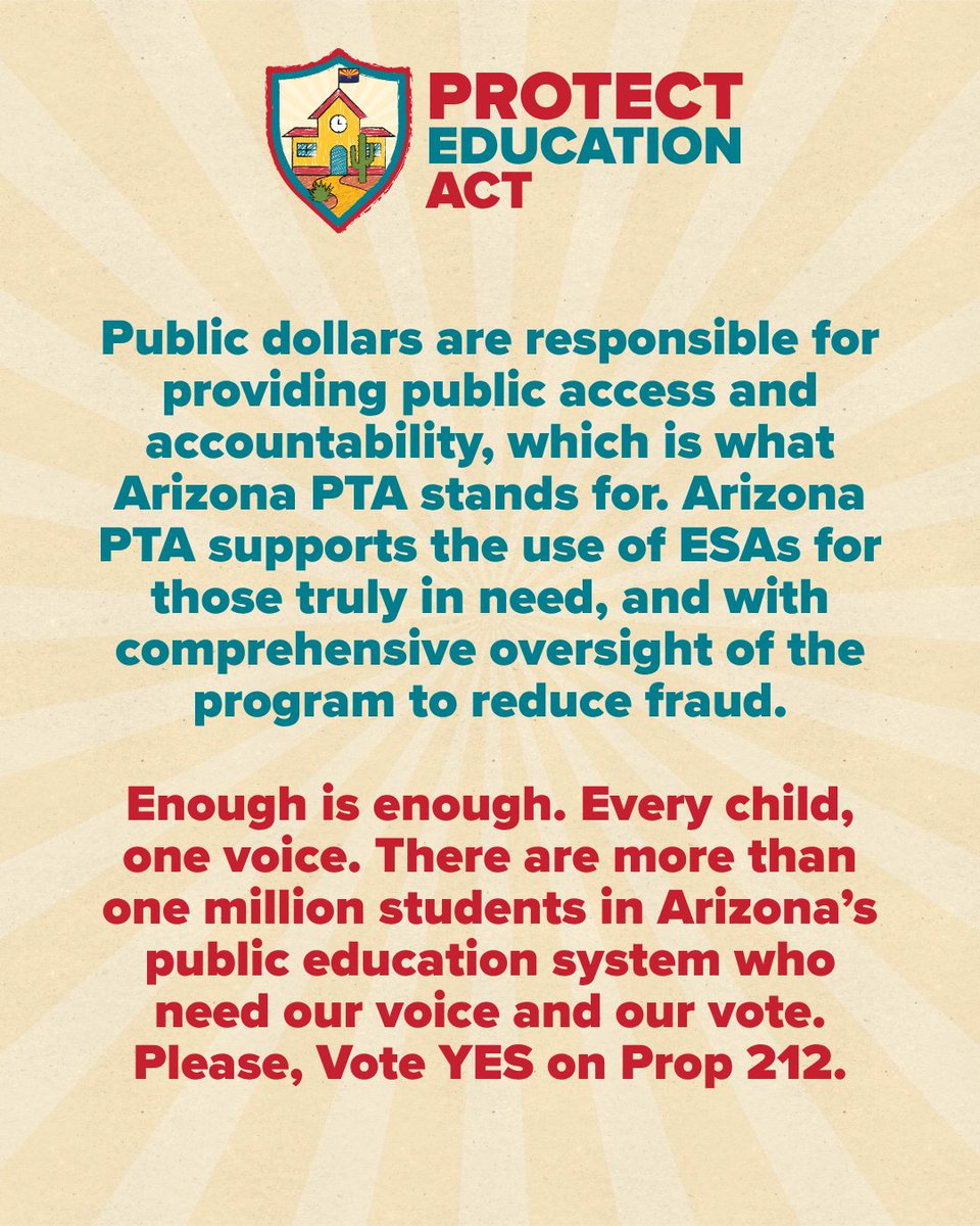 arizona_sos's tweet photo. 🍎🏫AZ mom &amp; PTA President Tiffany works tirelessly to connect parents, students, &amp; educators for the betterment of our schools &amp; communities. See why she’s voting YES on the Protect Education Act (Prop 212) — and why you should too!

Help defend Prop 212: https://t.co/f3xlea53h1 https://t.co/PL4JSoAAq9
