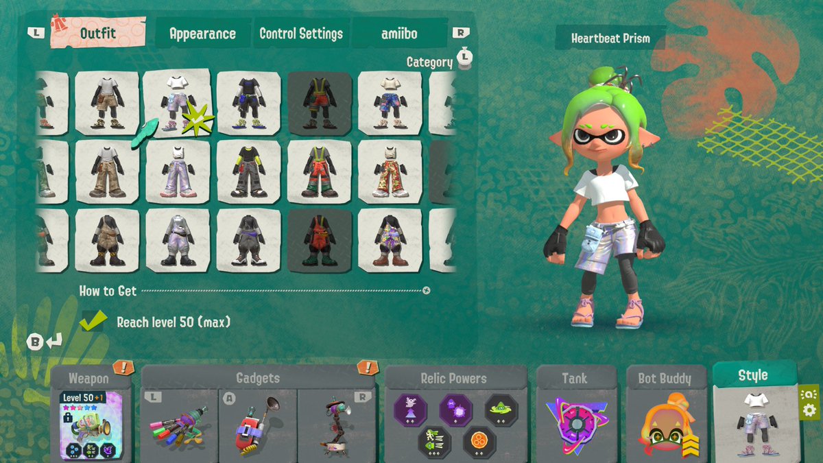 MakiRoll_spl's tweet photo. Level 50!!! This game is literally so much fun #SplatoonRaiders https://t.co/rzZjLnTzcO