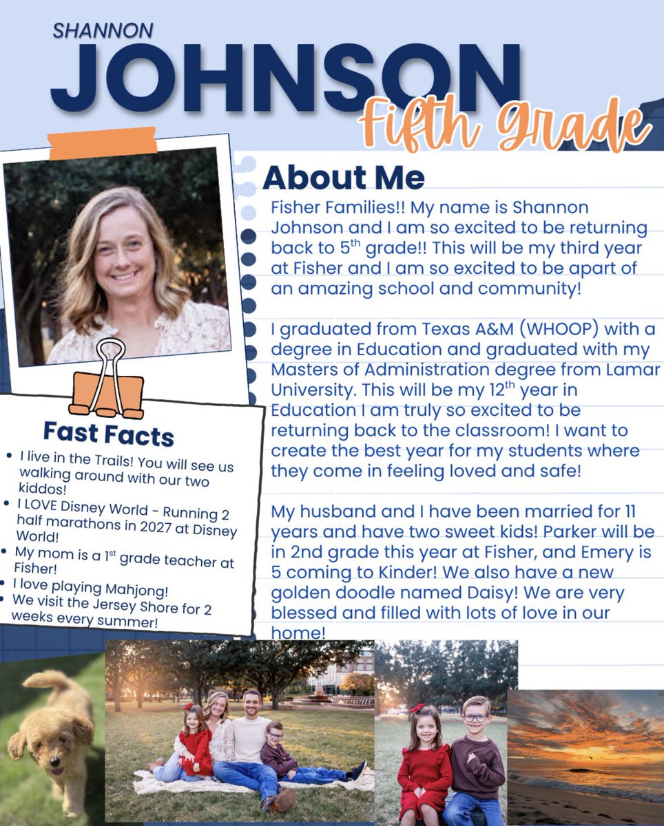 FisherElem's tweet photo. Let’s meet the Fisher staff round 4. https://t.co/ynBrXNkHt4