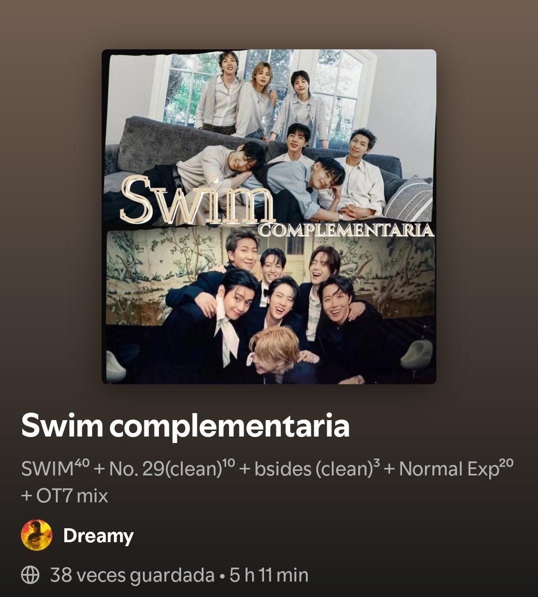 BTSparkles's tweet photo. — Armistades, hay mucho que hacer. Intentemos mejorar nuestros números 🙏🏻

Les dejo playlists para hoy y lograr ↓  
×120 SWIM
×60 NORMAL
×20 Come Over
×20 b-sides
×10 No.29 [C]

🌜: (https://t.co/SjLkJTWX8R)
Complemento: (https://t.co/pvA7Q13o4f)

✅️ Crossfade activo 12s https://t.co/T3Bbti3AlO