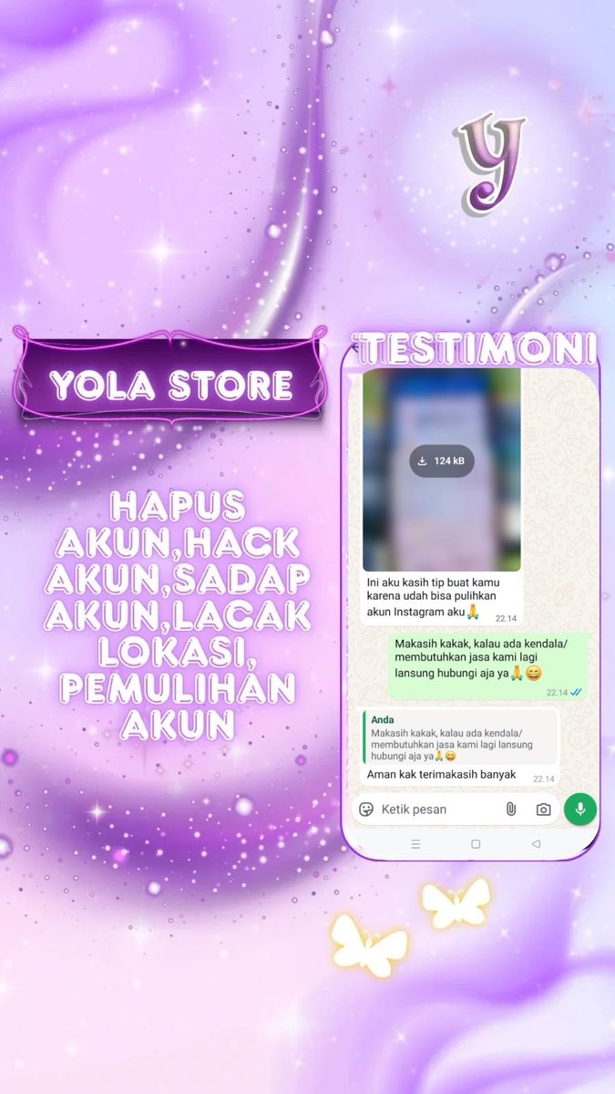 oiverseas's tweet photo. JASA PEMULIHAN AKUN | UNSUS UNSUSPEND &amp; HAPUS AKUN ALL SOSMED.

✅LUPA PASWORD/KE HACK
✅JASA SADAP WA/ LACAK LOKASI
✅JASA HAPUS AKUN
✅JASA HACK/PULIHKAN AKUN EMAIL,GMAIL,INSTAGRAM,TWITER, FB,TIKTOK,LINE.DLL

Konsultasi whatsaap di bio❗️
#zonauang https://t.co/OM1w4w6hOj