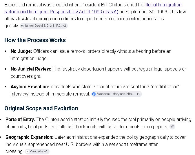Ander42son's tweet photo. @HazelLiaqa4848 According to a law enacted during the Clinton Administration, deport them all NOW https://t.co/BgBRzlMWQ8
