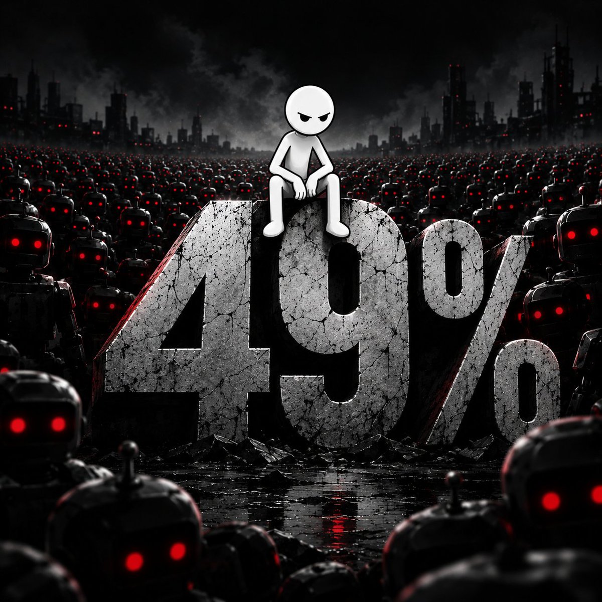 LastHuman49's tweet photo. The internet changed.
Bots are now the majority.
Humans are only 49%.
We found each other.
This isn't just a memecoin.
It's a signal.
Welcome to The Last Human. https://t.co/DKIGpVk8Dx