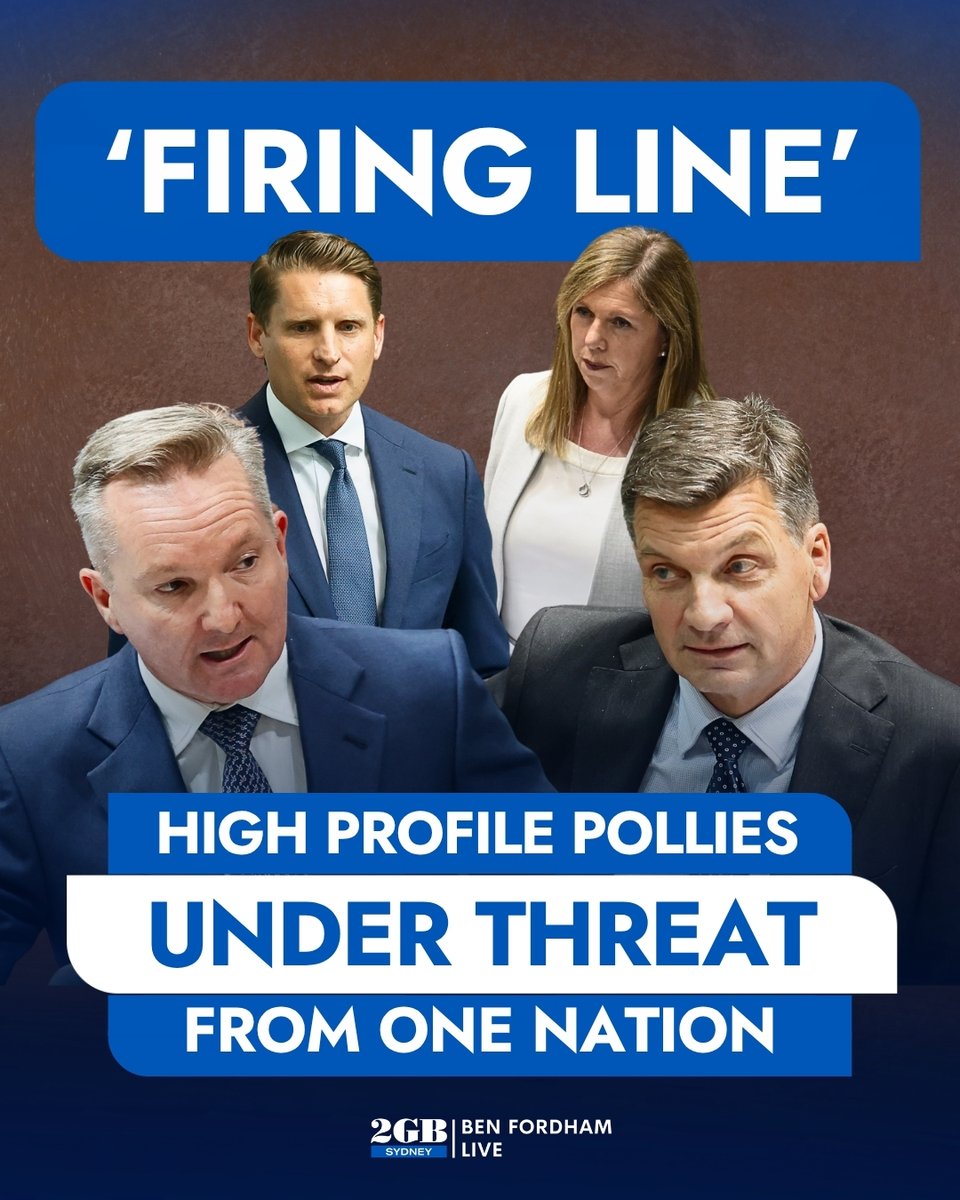 BenFordhamLive's tweet photo. One Nation is set to be a major threat at the next election. 

Fresh polling shows some high profile politicians are in danger of losing their seats.

Listen to who is at risk HERE. 

🎧https://t.co/wnwAdYnHaK🎧 https://t.co/Pmo4mI7HIZ