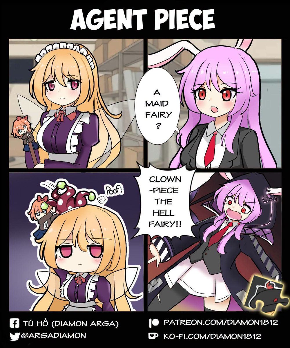 ArgaDiamon's tweet photo. Doo-bee-doo-bee-doo-bah
Doo-bee-doo-bee-doo-bah
Doo-bee-doo-bee-doo-bah
Doo-bee-doo-bee-doo-bah
CLOWNPIECE

#東方Project
#東方
#東方イラスト
#クラウンピース
#鈴仙・優曇華院・イナバ
#うどんげ
#東方LostWord
#東ロワ
#comic https://t.co/NsnNDFq1EO
