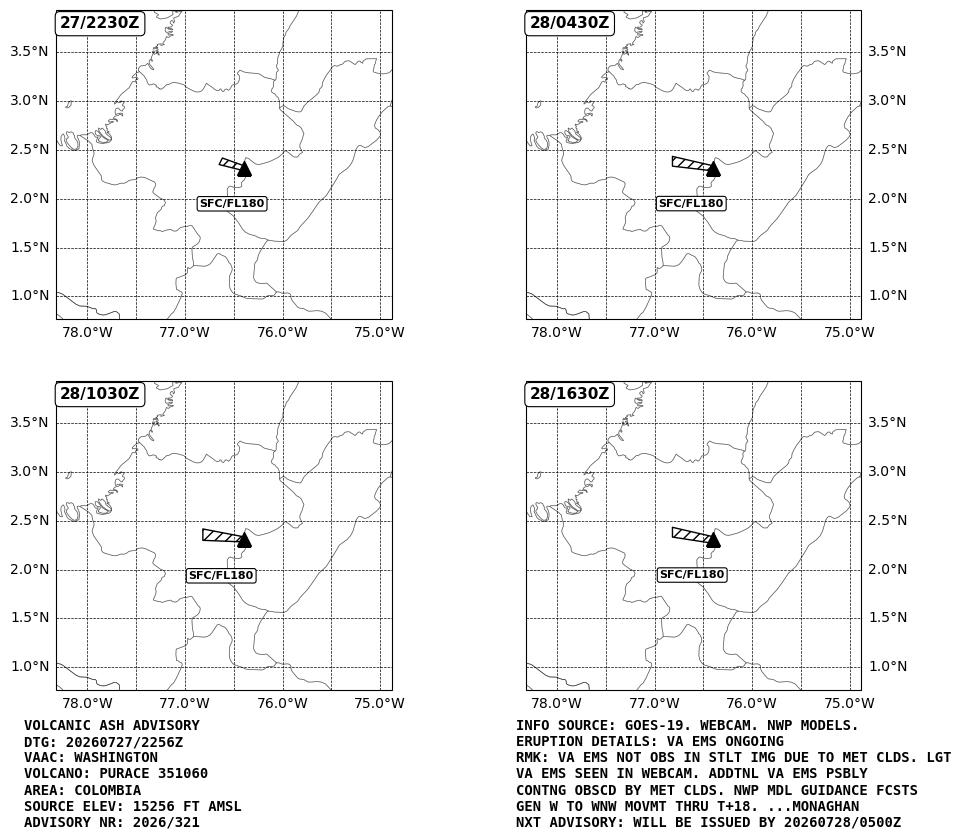 WashVAAC's tweet photo. Updated #ash advisory for #Purace: https://t.co/WQb8LuQZCq https://t.co/4FiClaIHyK