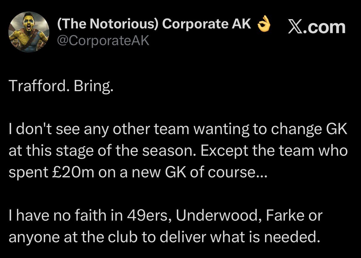 Josephlufc10's tweet photo. @CorporateAK https://t.co/kJw9k4P3L6