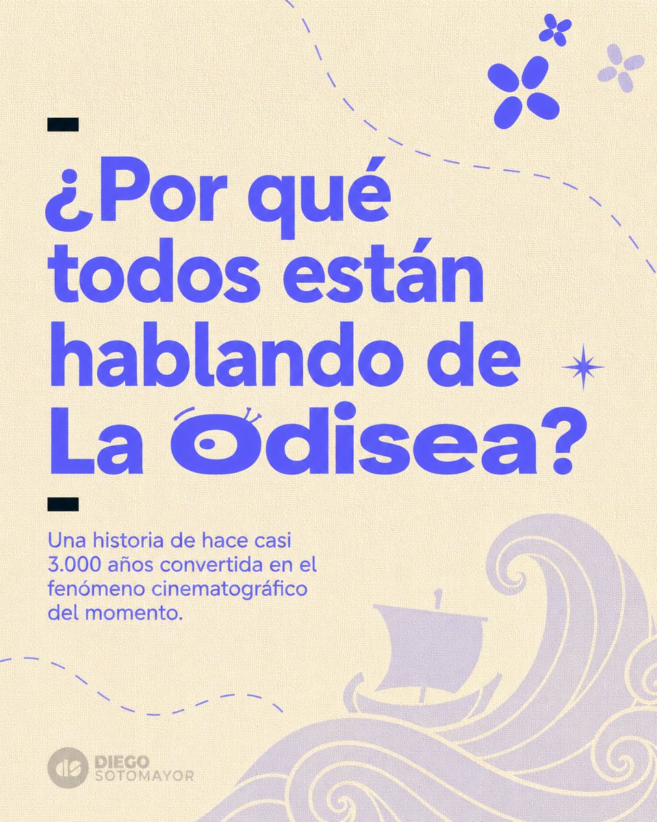 DiegoSotomayorG's tweet photo. Nolan no filmó un mito, filmó a la humanidad.
Odiseo ya no es un héroe invencible: es un hombre lleno de dudas.
Penélope no es solo espera: es resistencia emocional.
Cada monstruo es metáfora de nuestras propias batallas internas. https://t.co/zyanuxvjHc