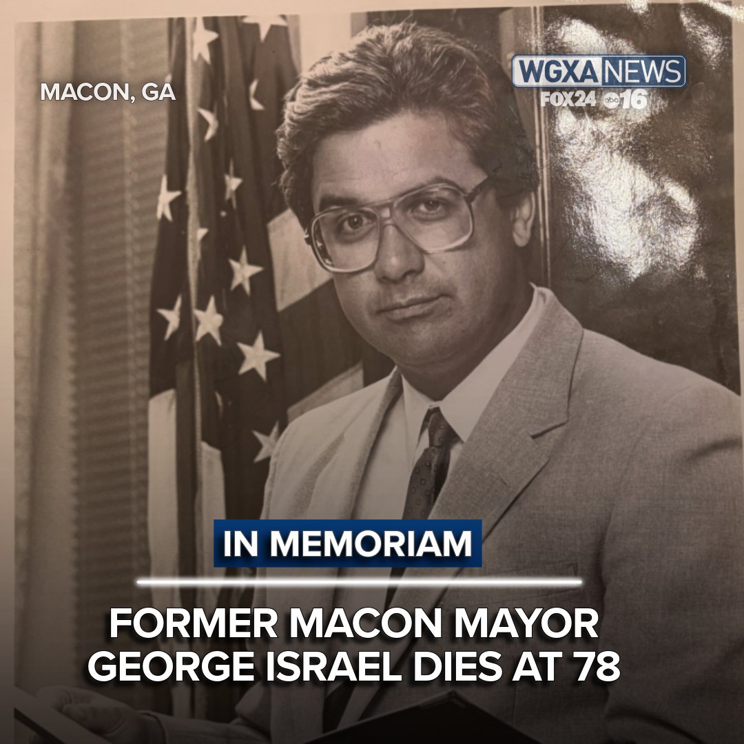 WGXAnews's tweet photo. "A lifelong advocate" | Middle Georgia is mourning the loss of former Macon mayor and longtime public servant George Israel, who died at age 78 on Sunday. #GeorgeIsrael #MaconMayor #1980s #middlegeorgia #wgxanews https://t.co/eJRBKxTSc4