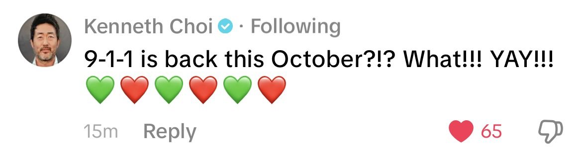 Connections911's tweet photo. If his emojis don’t secretly indicate a Christmas episode for the first time since season 5 I will fight ABC… I need to see Theo and Christopher and Jee-Yun and Circle Baby in Christmas PJs drinking hot cocoa at Buck’s house on Christmas Eve. I need mistletoe. Santa. Whimsy. https://t.co/hu3qxCqXog