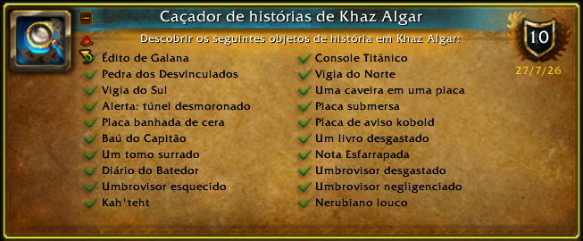 wanattichia's tweet photo. Acabei de ganhar a Conquista [Caçador de histórias de Khaz Algar] #Warcraft! https://t.co/iMftZC0FNS