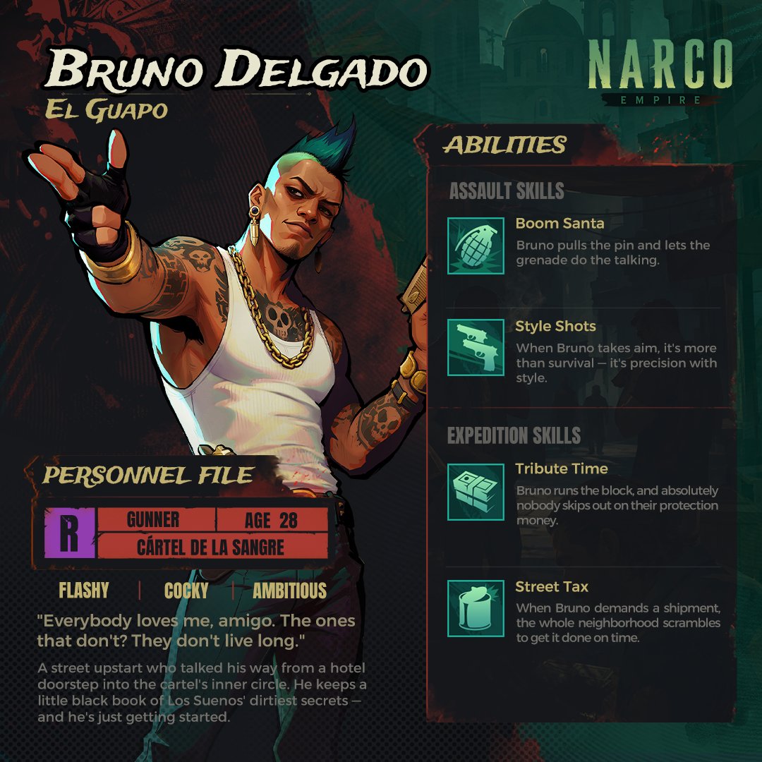 narco_empire's tweet photo. Enforcer Intro - El Guapo

"Just you wait and see." He's been saying it since he was sixteen. He's never been wrong.
#narcoempire #dukecity #sparkhaven #enforcer https://t.co/JyCqIZjSJW