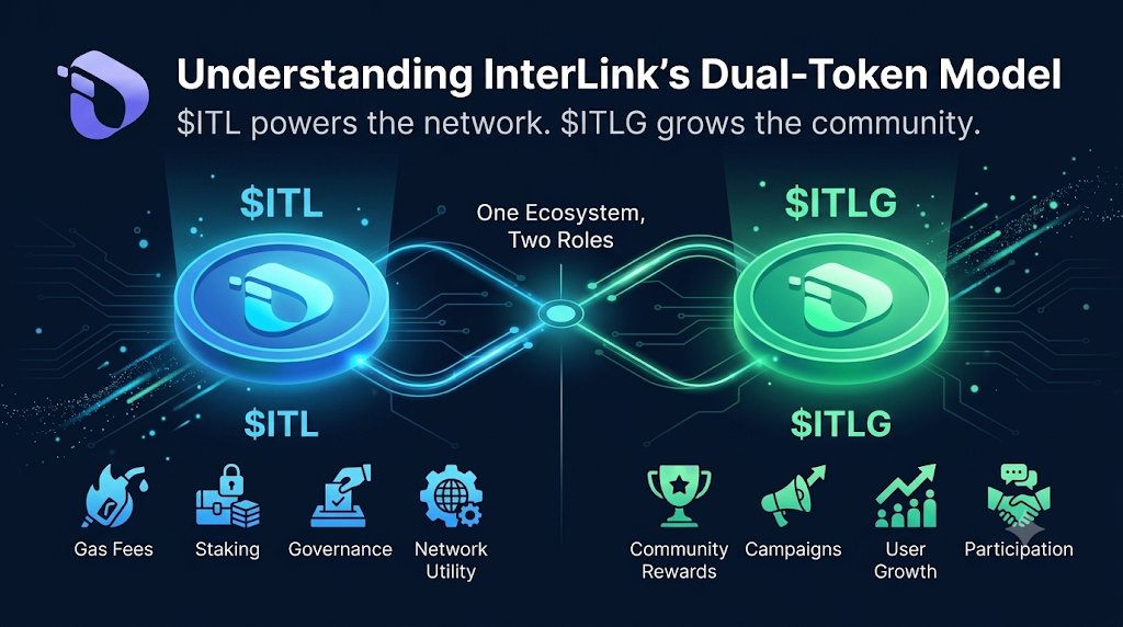 2Darkcandy's tweet photo. Understanding the InterLink dual-token model is key. $ITL powers the blockchain through staking, gas fees, and governance, while $ITLG drives community growth with rewards and participation incentives. Together, they strengthen the ecosystem. #InterLink #ITLG #ITL https://t.co/bXECTCnVKY